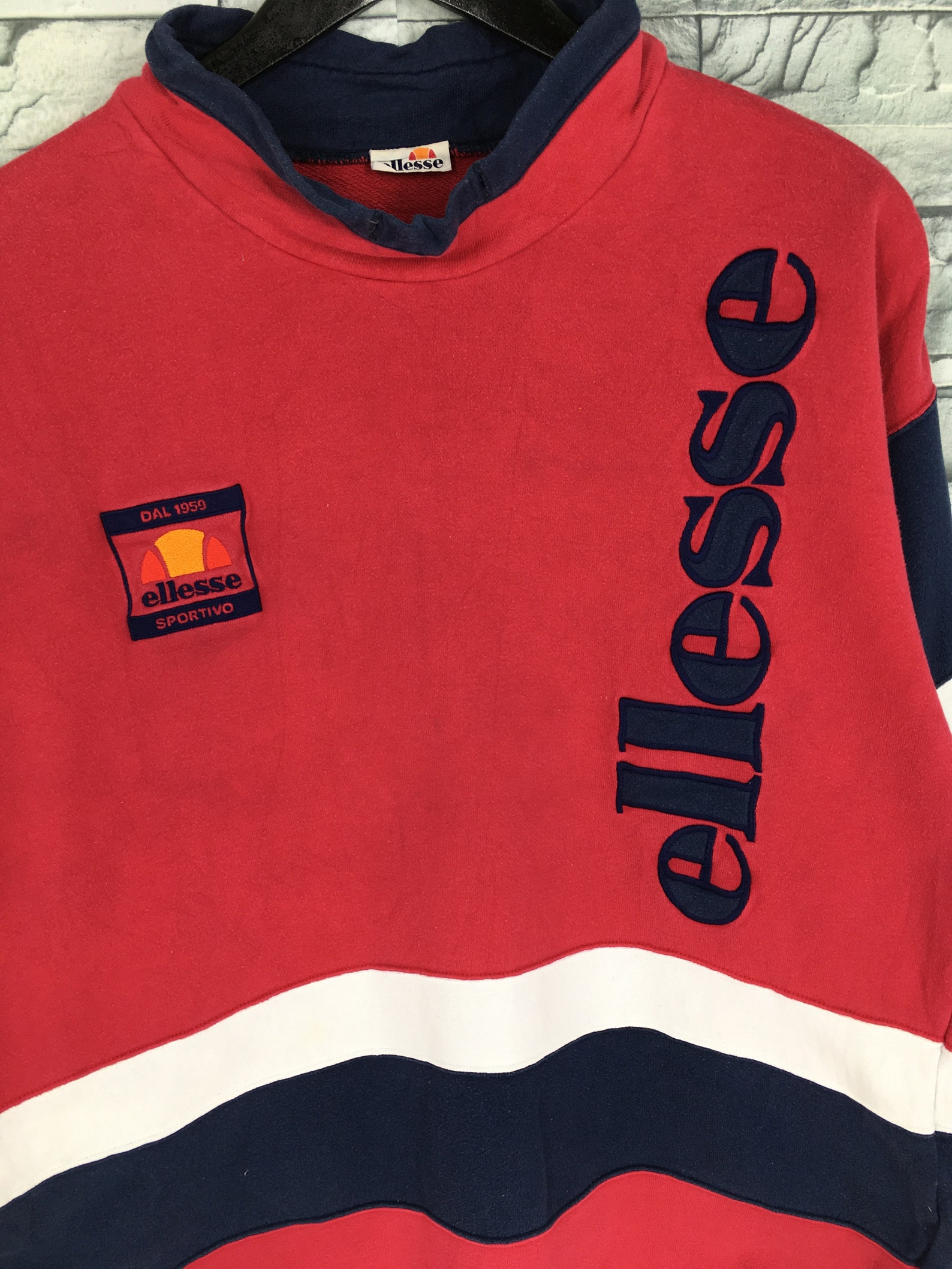 Vintage Ellesse Sweatshirt Red Medium Ellesse Perugia Spell | Etsy