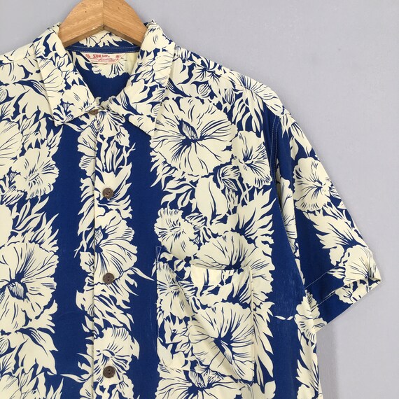 thumbnail image 2 of Ramp Rage Men's Hawaiian Shirt - Surf Board & Hibiscus Flowers, Short Sleeve, Polyester, S-M-L 2 of 6