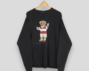 Vintage 90's Polo Ralph Lauren Polo Bear White T shirt Large Ralph