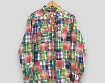 Vintage PPFM Patchwork Polo Shirt Small 90's Ppfm Japan Checkered
