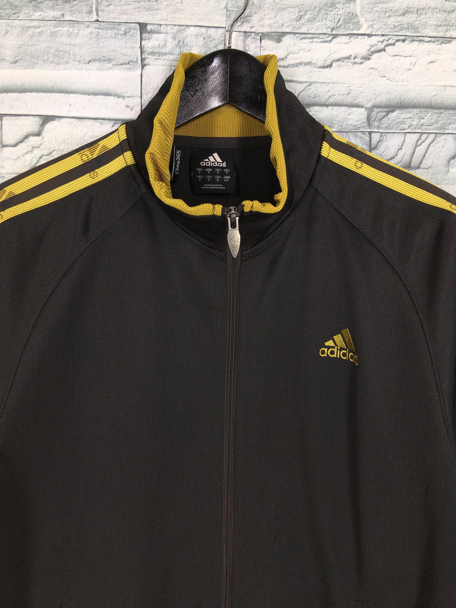 Adidas Black Zipper Jacket Medium Vintage 90's Adidas Etsy