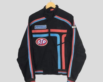 Vintage Benetton Formula 1 Embroidery Blue Cotton Jacket