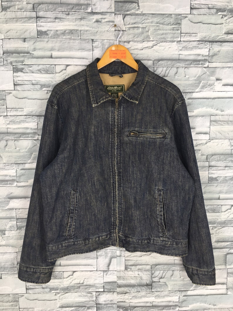 EDDIE BAUER Denim Jeans Jacket Large 