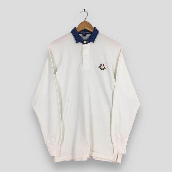 Vintage 90's Polo Ralph Lauren Cross Flag Embroidery Logo Shirt