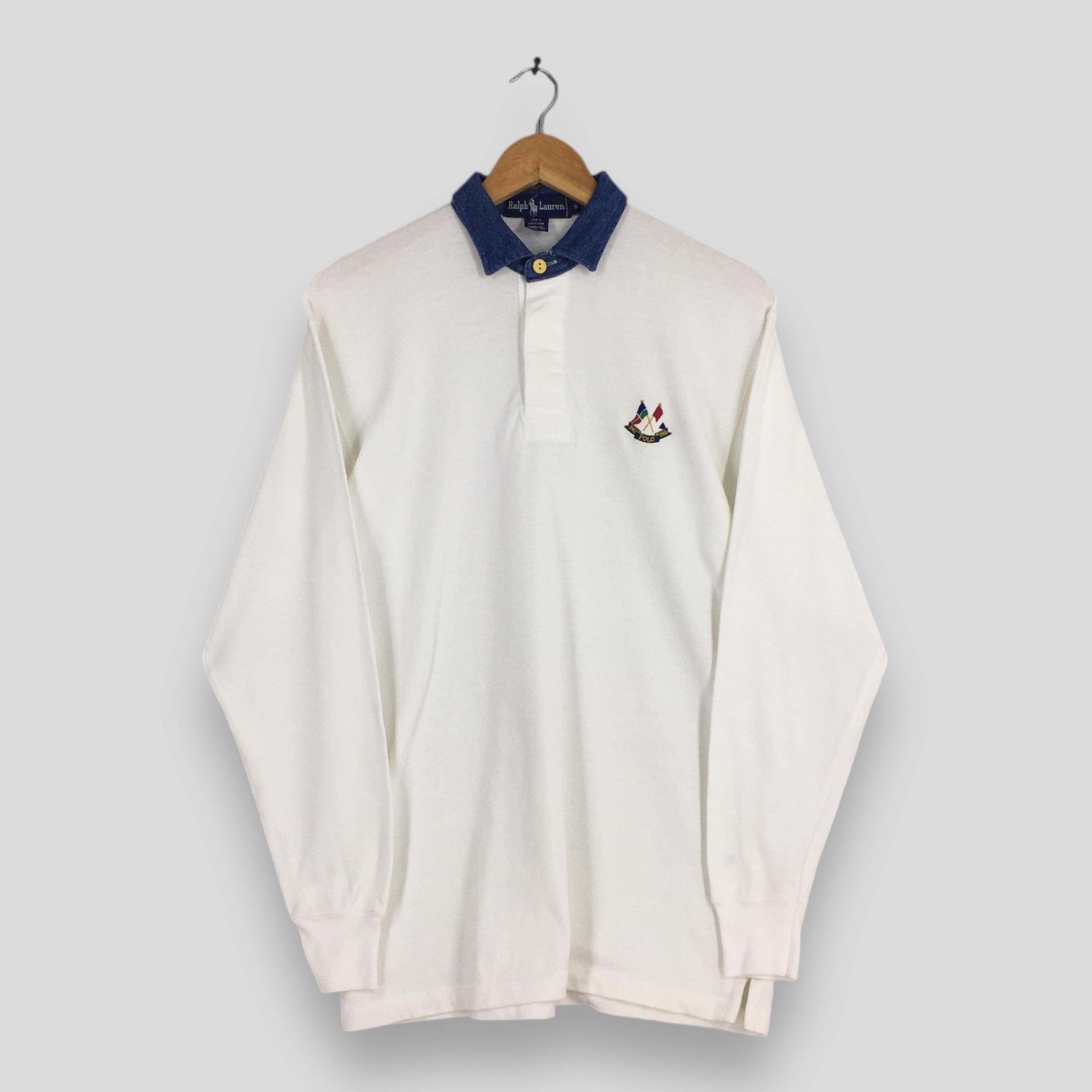 Vintage 90's Polo Ralph Lauren Cross Flag Embroidery Logo Shirt