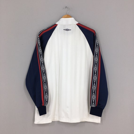 Vintage 90's Umbro Windbreaker Jacket XLarge Whit… - image 6