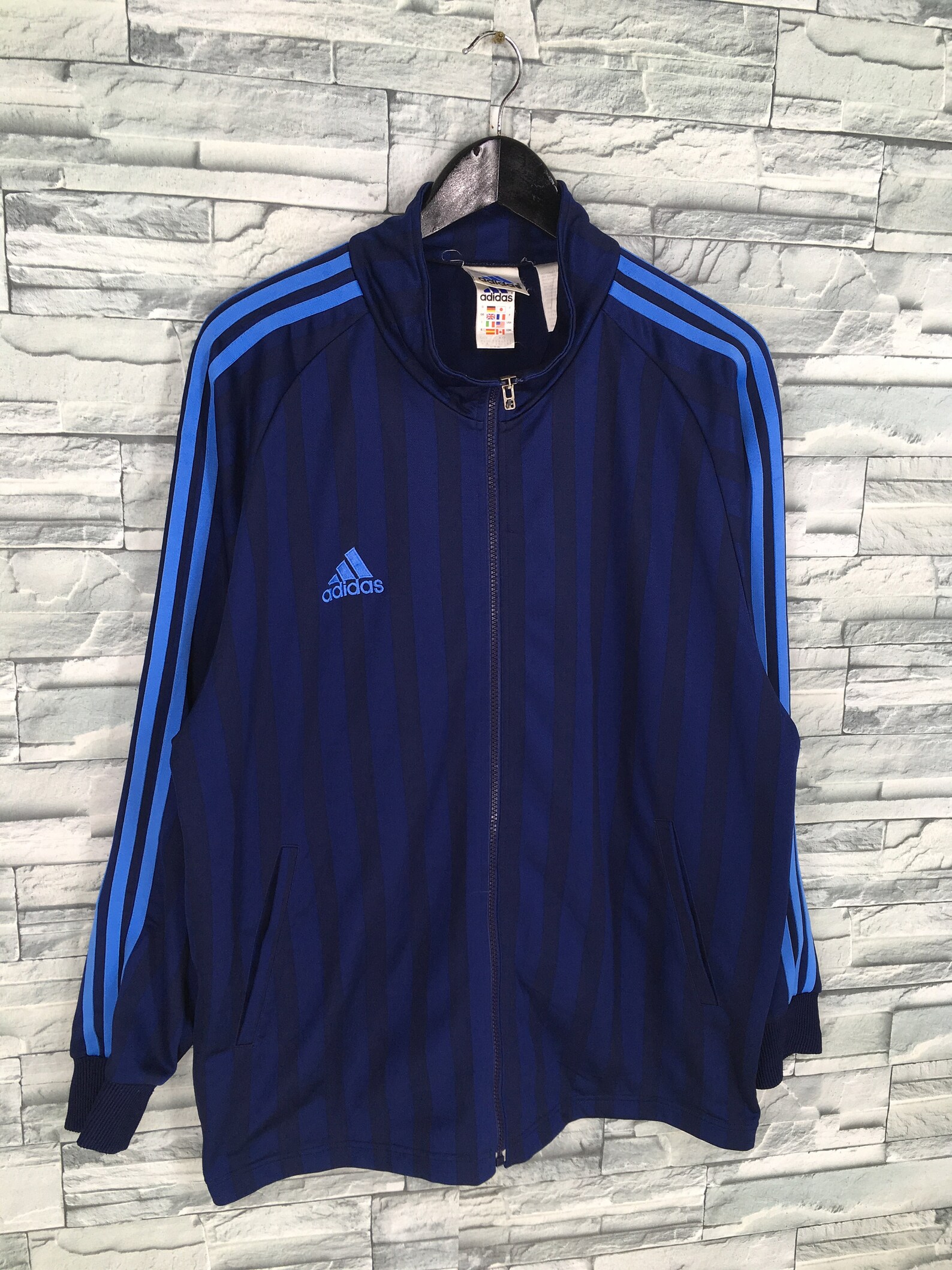 Adidas Firebird Jacket Xlarge Blue Adidas Equipment Logo | Etsy