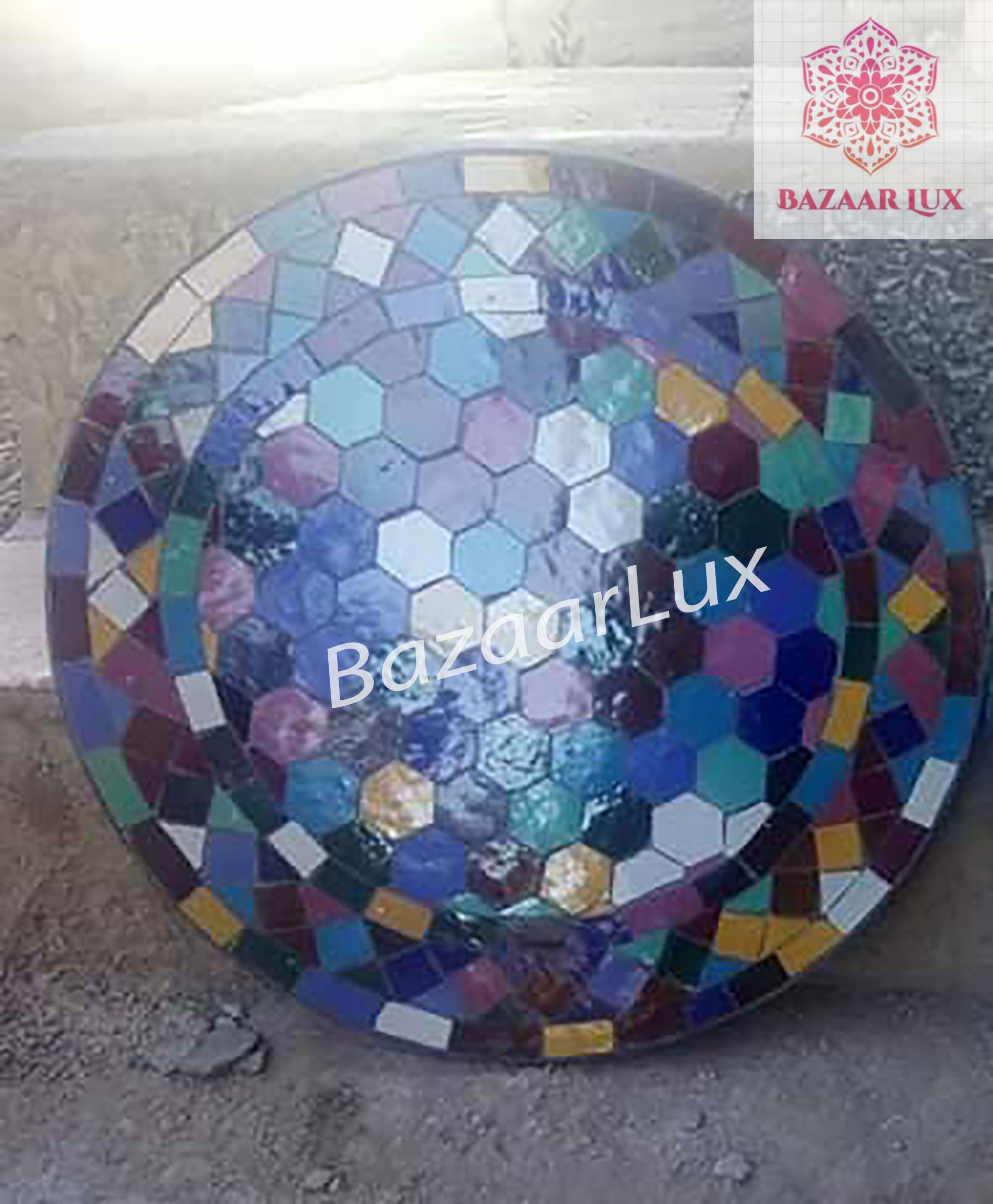 Table ronde En Mosaïque