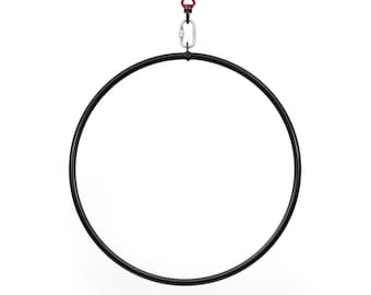Black Powder-Coated Steel Aerial Hoop, Circus Lyra Kit