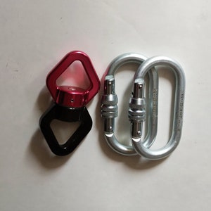 Aerial Swivel Carabiner, Rotation connector device for ropes, Aerial equipment, Set for rigging, Aerial props, Aerial fitness equipment