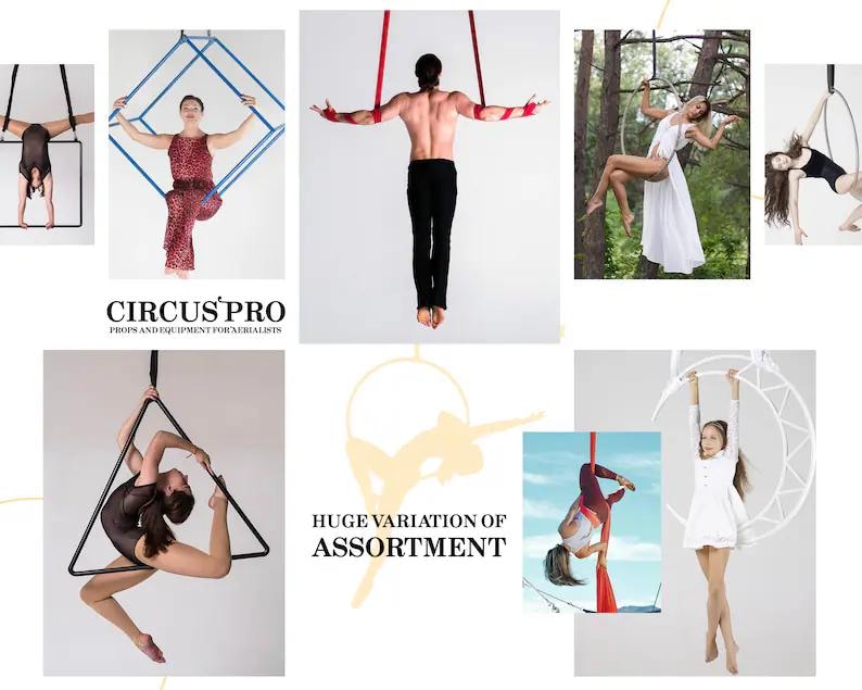 Circus Aerial Trapeze Complete Set With Cotton Rope, Handmade Aerial ...