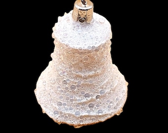 Campana decorativa natalizia in vetro ceco: Campana nuziale scintillante