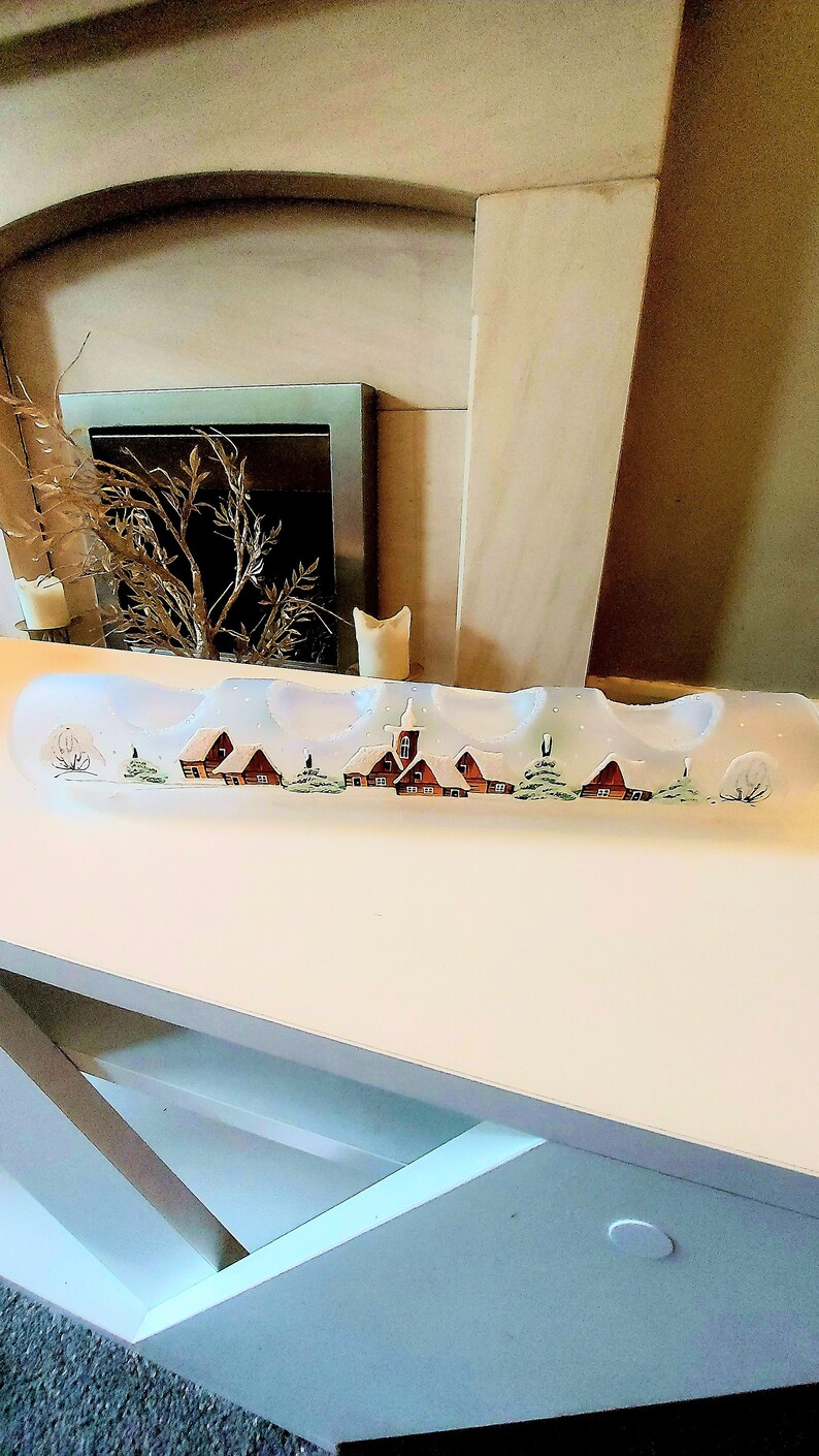 Vintage Czech Republic, Glass Blown, Hand Painted Christmas Tree