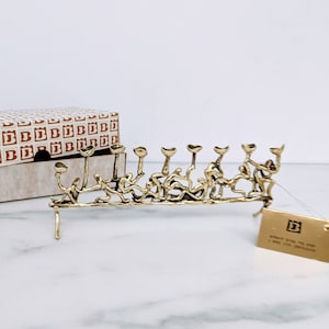Menorah, Hanukkah Gift, Brass Vintage Menorah, Judaica Collectors piece, Jewish Holiday Gift, Jewish Art, Hanukkah Menorah, Chanukah Gift
