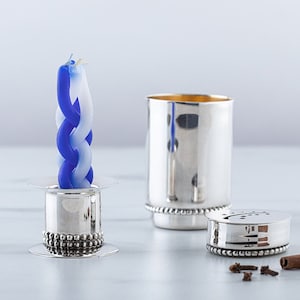 Sterling Silver Havdalah Set: Jewish Travel Gift, Made in Jerusalem