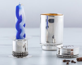 Sterling Silver Havdalah Set: Jewish Travel Gift, Made in Jerusalem