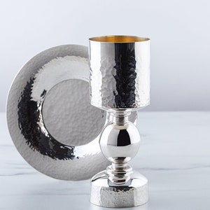 Kiddush cup, Silver Judaica, Silver wine cup, Chalice, Jewish wedding gift, Kos Shel Eliyahu, Passover cup, Bar Mitzva Gift, Shabbat gift, image 2