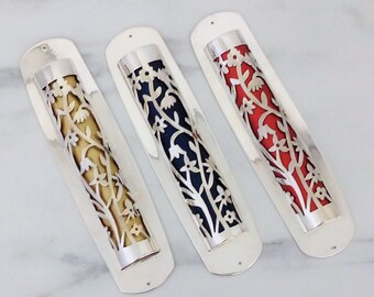 Colorful Mezuzah, Mezuzah Case, Jewish Wedding Gift, Judaica Gift, Housewarming Gift, Modern Mezuzah, Judaica, Doorpost, Religious Gifts