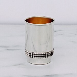 Copa Kiddush, Copa, Regalo de niño recién nacido, Judaica de plata, Copa de vino de plata, Regalo de Shabat, Regalo religioso, Copa de ceremonia, Copa de vino, Arte israelí