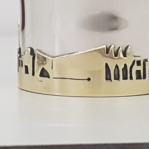 Kiddush Cup, Wine Goblet, Wine Cup, Jewish Wedding Gift, Jerusalem of Gold, Religious Gift, Silver Goblet, Judaica, Ceremony Cup, Shabbat image 4