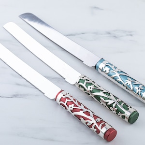 Silver Challa knife, Shabbat Challah knife, Jewish Gift, Jewish Wedding Gift, Bread Knife, gift, Shabbat Gift, Judaica Gift, Judaica