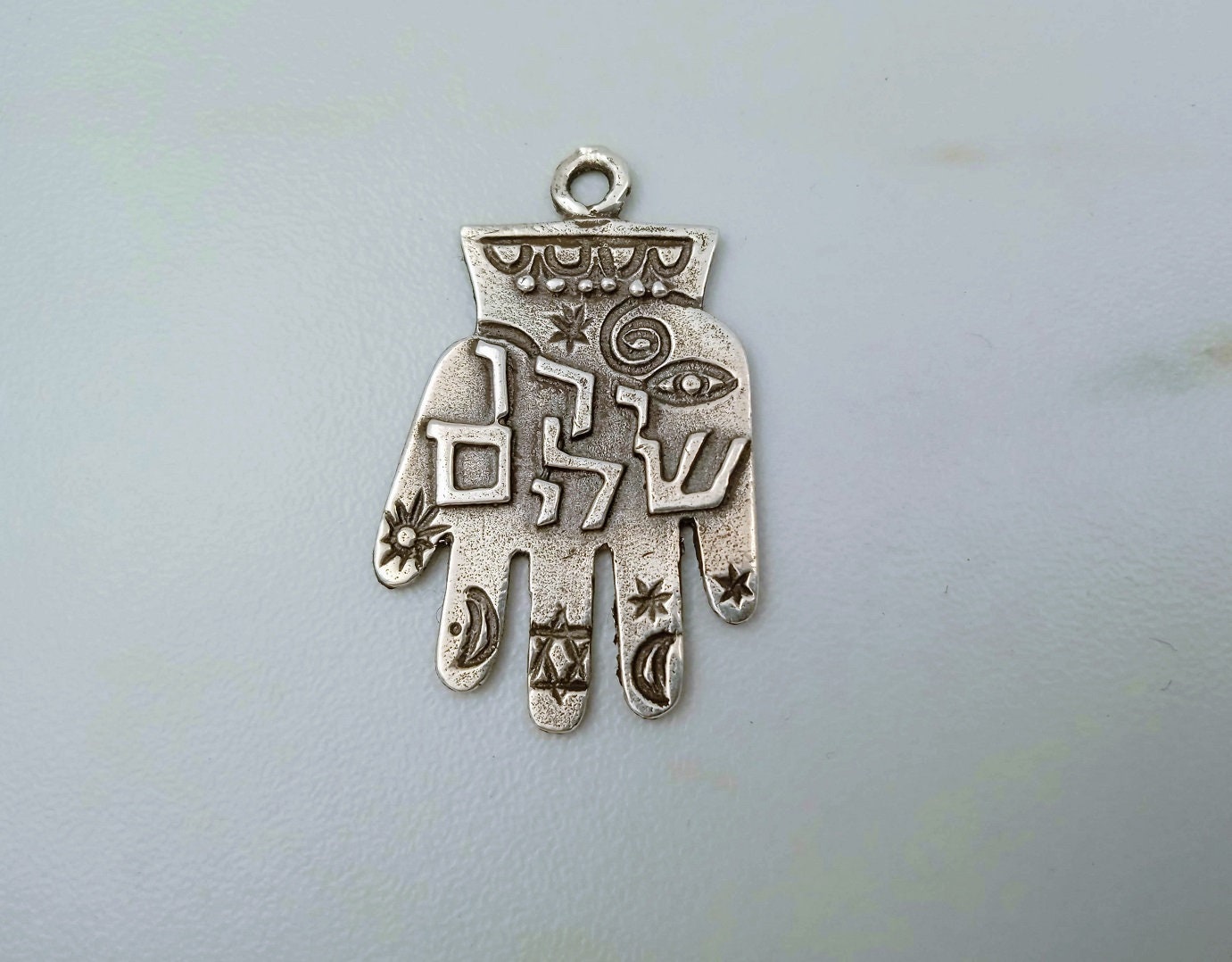 The Jerusalemite Hamsa Pendant Protection Necklace Made in - Etsy