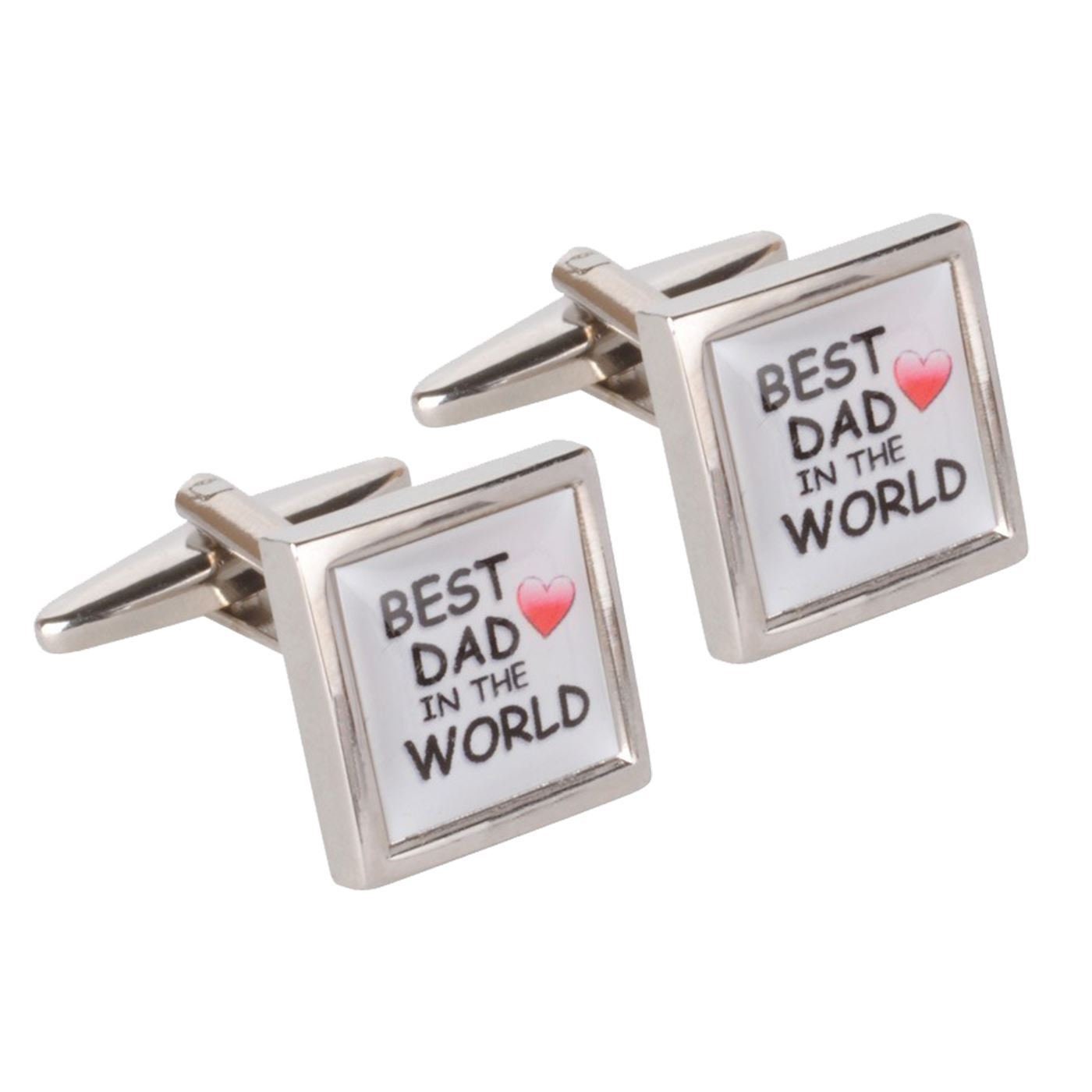 the5thL Best Dad in the World Cufflinks Fathers Day Gemelos