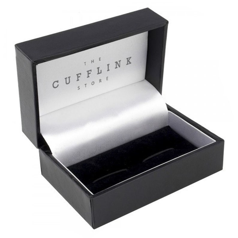 Silver Striped Red Enamel Cufflinks