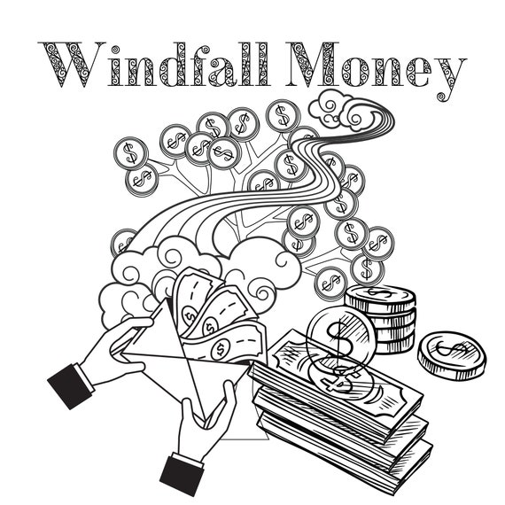 Windfall Money Anxiety Coloring Book Page, Reduce Stress, Art Therapy,  Creative Energy, Self Care