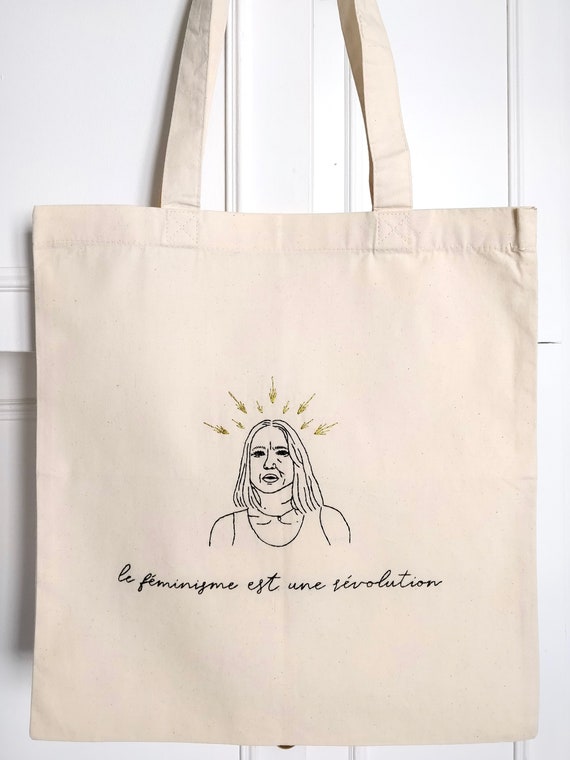 Hand Embroidered Tote Bag Dedicated To Virginie Despentes Le Etsy
