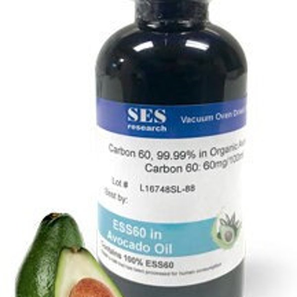 ESS60 (Carbon 60, 99.99%) in Avocado Oil Extra Virgin Organic, 120ml