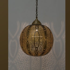 Moroccan Ceiling Light , Antique Brass Lamp , Pendant Light Moroccan Copper Brass Chandelier , Moroccan pendant light , Moroccan lamp.