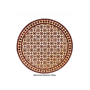 Style Your Patio: Handcrafted Outdoor Table, New Moroccan Mosaic Table, Round table, Moroccan Outdoor/ Indoor table, Mosaic Round Table.