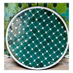 Style Your Patio: Handcrafted Outdoor Table, New Moroccan Mosaic Table, Round table, Moroccan Outdoor/ Indoor table, Mosaic Round Table.
