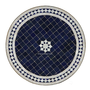 Style Your Patio: Handcrafted Outdoor Table, New Moroccan Mosaic Table, Round table, Moroccan Outdoor/ Indoor table, Mosaic Round Table.