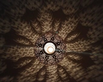 Moroccan Brass Chandelier: Handmade Pendant Ceiling Light