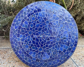 Style Your Patio: Handcrafted Outdoor Table, New Moroccan Mosaic Table, Round table, Moroccan Outdoor/ Indoor table, Mosaic Round Table.