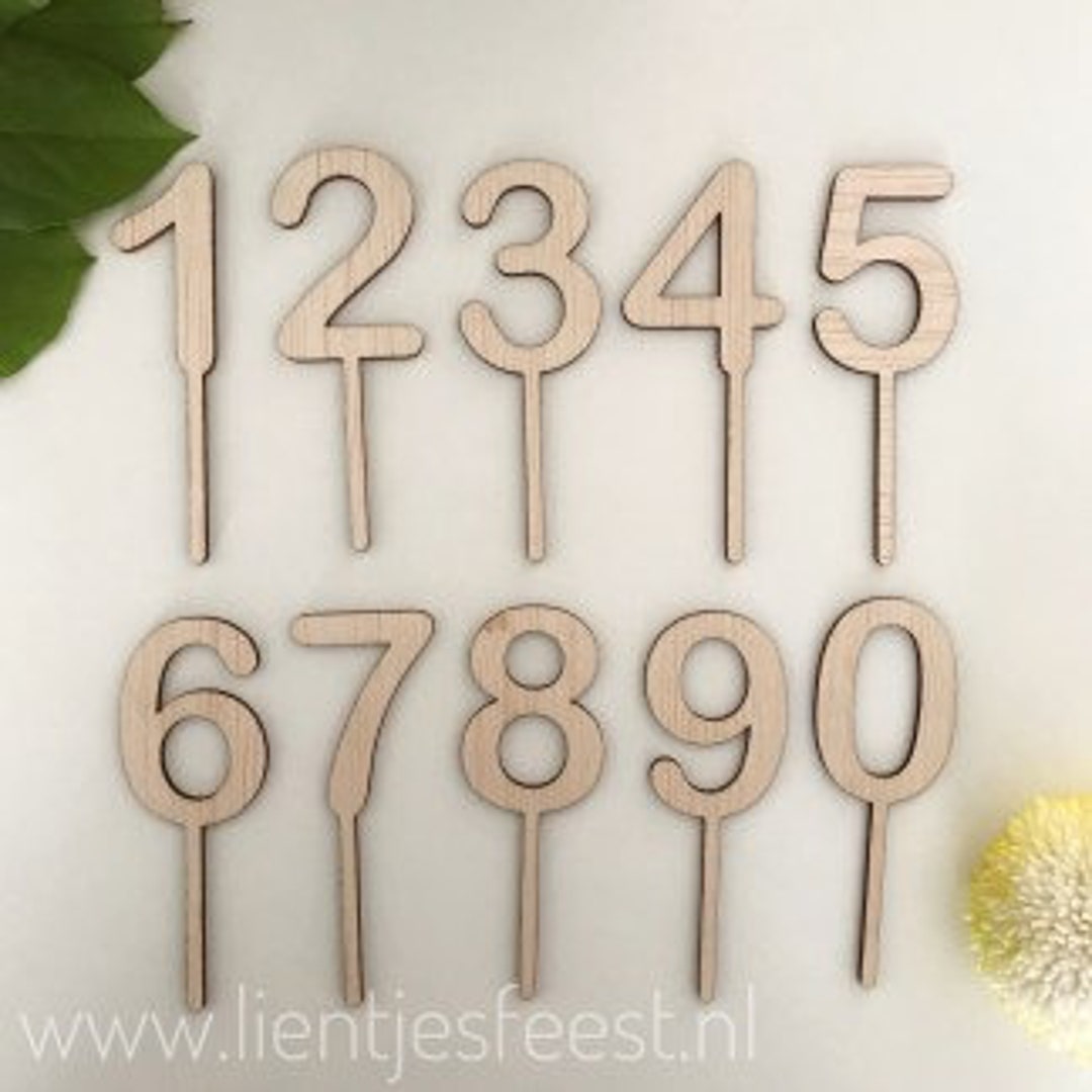 Cake Topper Numbers Set - Etsy