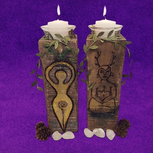 God and Goddess candle set