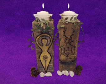 God and Goddess candle set