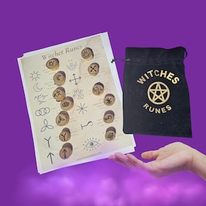 Witches Runes/ handcrafted wooden divination set