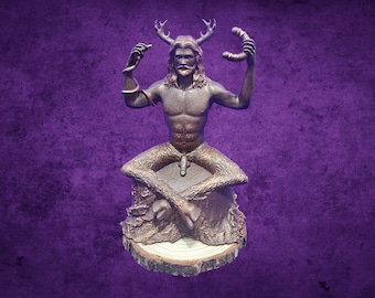 Cernunnos 7" resin statue/ pagan god statue / Altar deities / home decor / witchcraft / pagan / Wicca