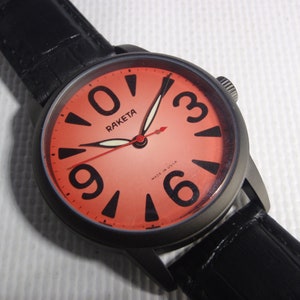 Like new RAKETA Big ZERO USSR Vintage Mechanical Watch4 Serviced Excellent Visible Mechanism 2609A