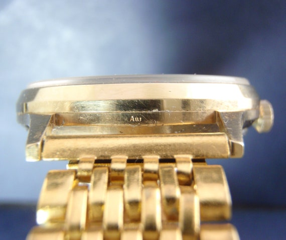 SLAVA Vintage USSR Watch with Bracelet Gold Plate… - image 8