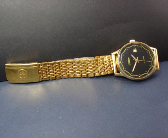 SLAVA Vintage USSR Watch with Bracelet Gold Plate… - image 3