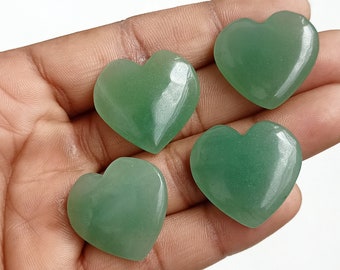 Pietra a forma di cuore in avventurina, cuore in avventurina verde naturale, cuore gonfio in avventurina, cuore in avventurina per forniture artigianali di gioielli