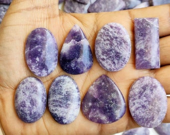 Lepidolite Lot, Natural Lepidolite Cabochon lot, Wholesale Lepidolite, Bulk Lepidolite Gemstone for Jewelry Crafts Supply