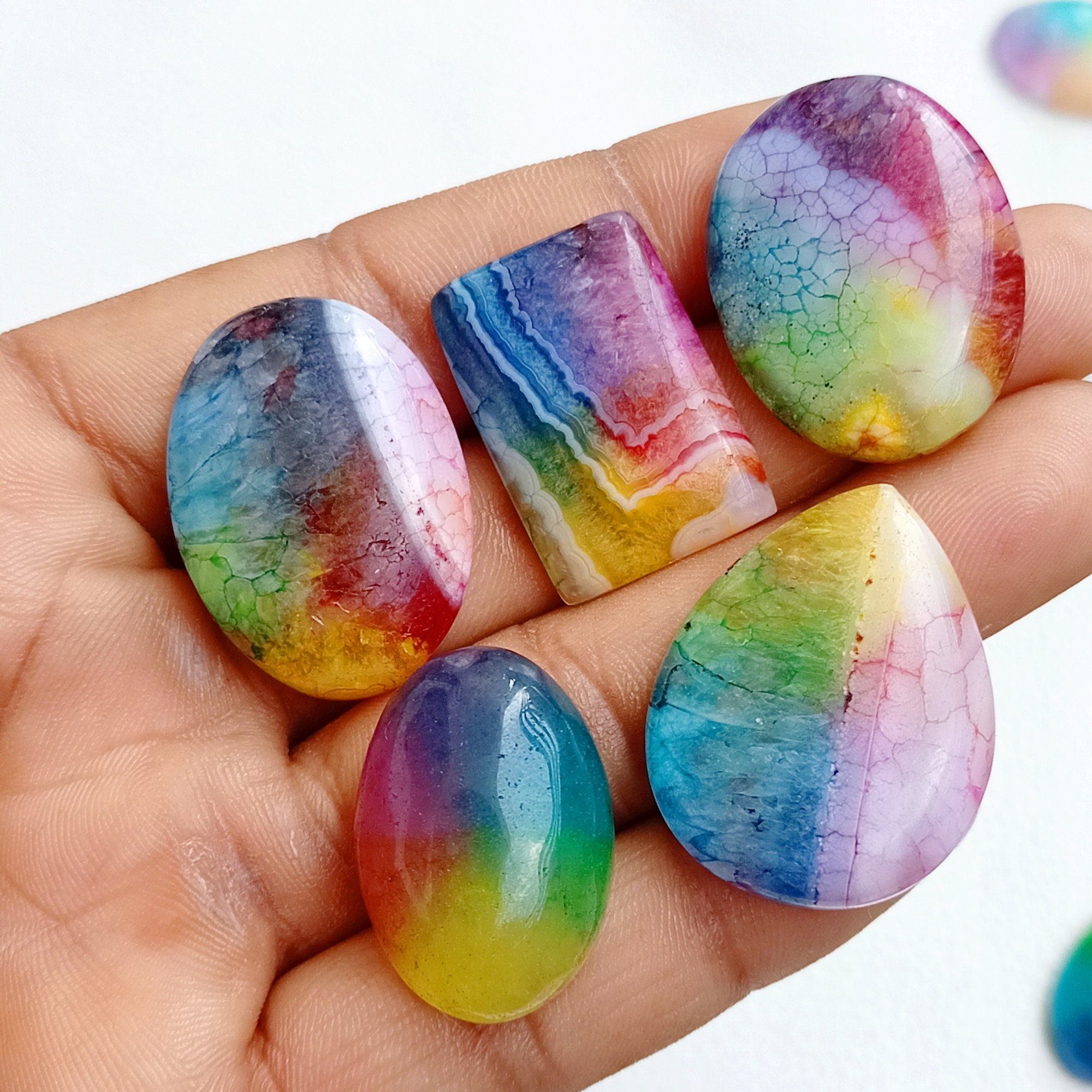 Rainbow Quartz Hearts, Rainbow Dyed Quartz Heart, Making for