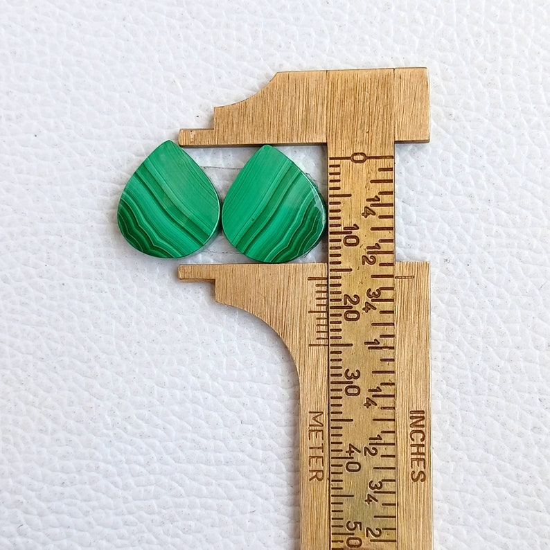 Malachite Matching Pair, Natural Malachite pair, Malachite Matching Pair Crsyatl, Malachite Cabochon Pair for Earrings Jewelry Supply 01 Small Pair/02 Pcs