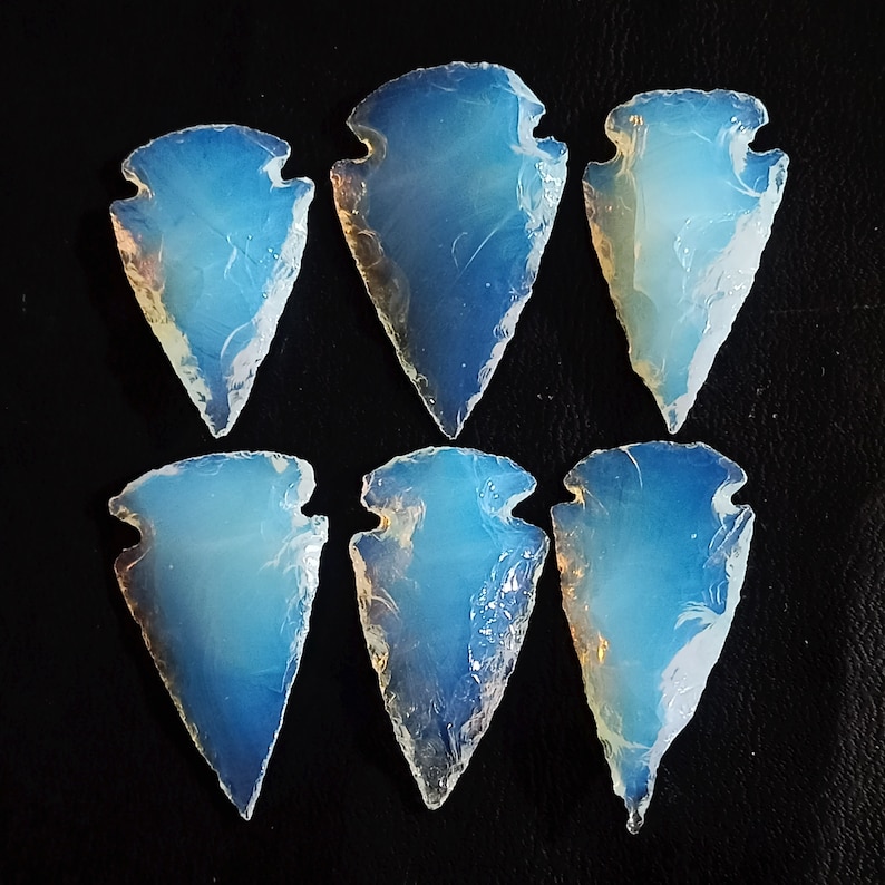 gemsfactory, wholesale cabochons, wholesale crystals, Arrow Heads, Jewelry Supplies, White Spear Heads, Arrowhead Crystal, gemsfactoryinc, Opalite moon, gemstone, cabochons, opalite point, Opalite Arrowheads
